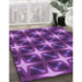 Patterned Purple Rug in Family Room, pat3599pur