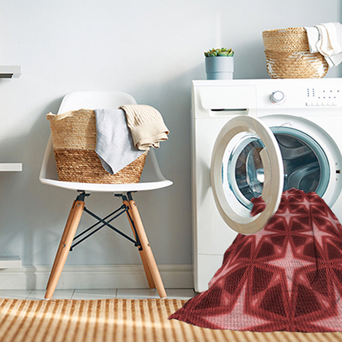 Machine Washable Transitional Red Rug in a Washing Machine, wshpat3599rd