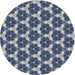 Sideview of Patterned Blue Gray Novelty Rug, pat359