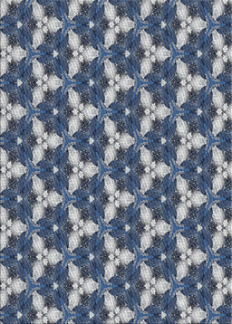 Patterned Blue Gray Novelty Rug, pat359