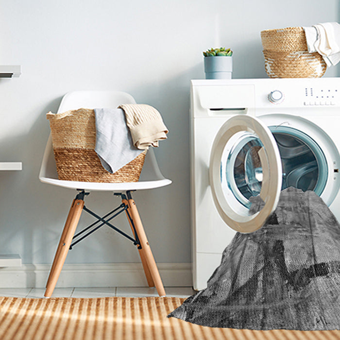 Machine Washable Transitional Cloud Gray Rug in a Washing Machine, wshpat36gry