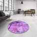 Patterned Violet Purple Rug in a Kitchen, pat36pur