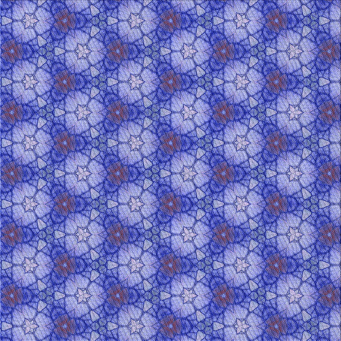 Round Patterned Sky Blue Rug, pat360blu