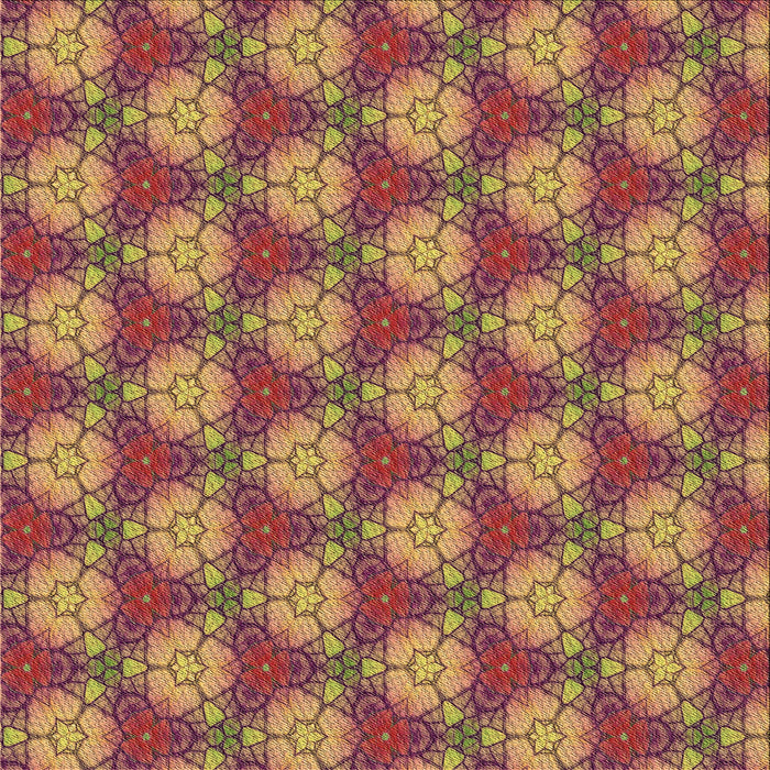 Round Patterned Brown Red Rug, pat360brn