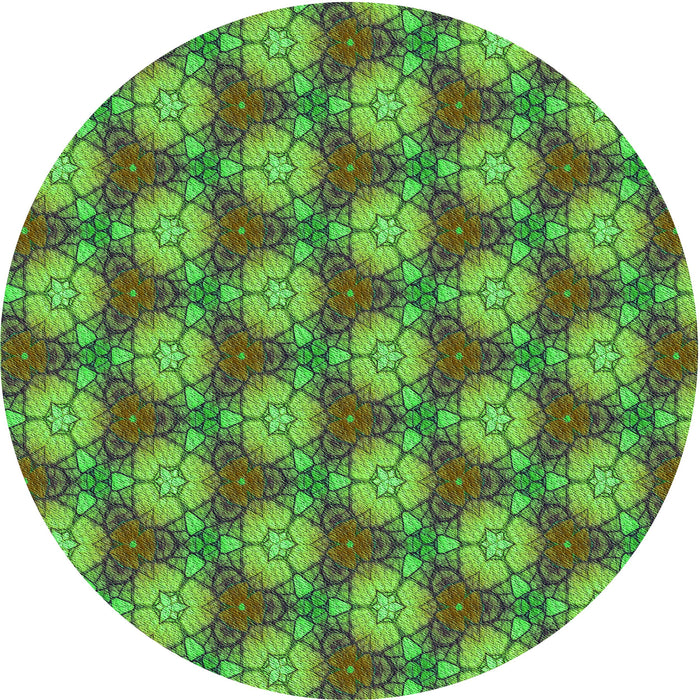 Square Patterned Green Rug, pat360grn