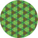 Square Patterned Green Rug, pat360grn