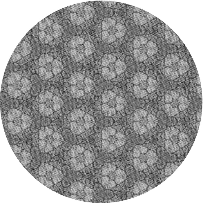 Square Patterned Carbon Gray Rug, pat360gry
