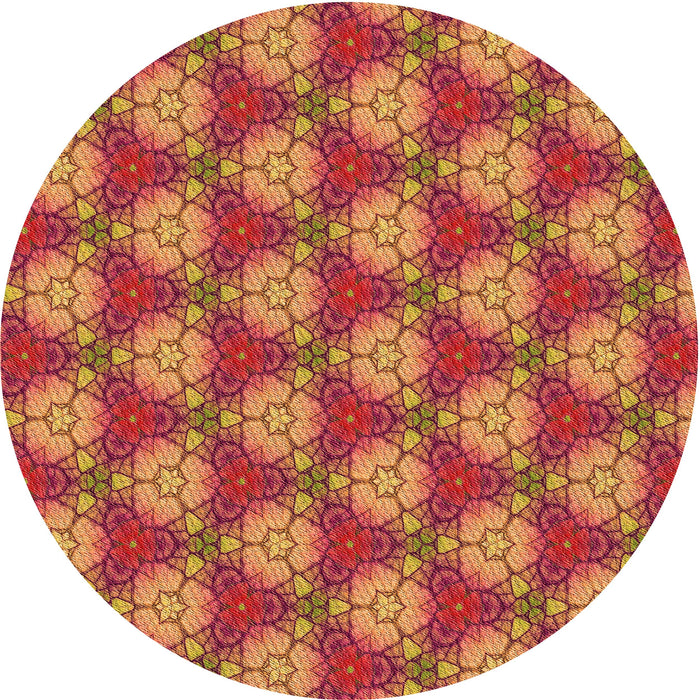 Square Machine Washable Transitional Orange Rug in a Living Room, wshpat360org