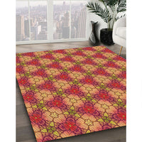 Patterned Orange Rug, pat360org