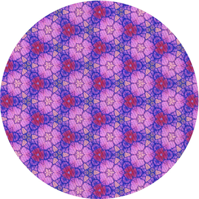 Square Patterned Purple Rug, pat360pur