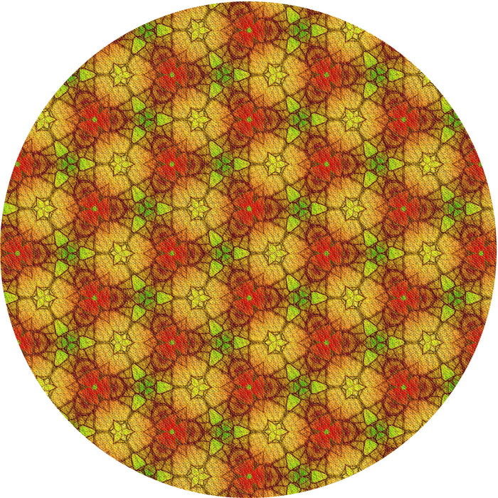 Square Patterned Red Rug, pat360yw