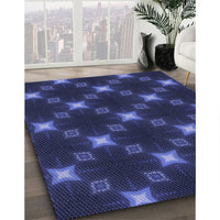 Patterned Royal Blue Rug, pat3600blu