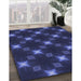 Patterned Royal Blue Rug in Family Room, pat3600blu