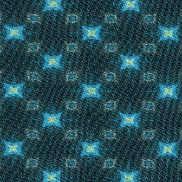 Round Patterned Dark Cyan Green Rug, pat3600lblu