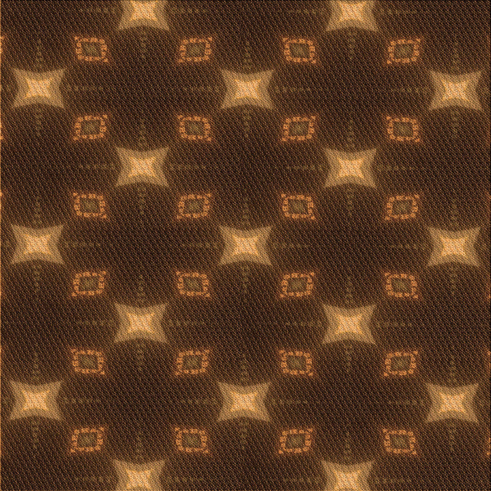 Round Patterned Mahogany Brown Rug, pat3600org