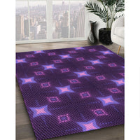 Patterned Dark Purple Rug, pat3600pur