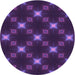 Square Machine Washable Transitional Dark Purple Rug in a Living Room, wshpat3600pur