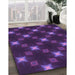 Machine Washable Transitional Dark Purple Rug in a Family Room, wshpat3600pur