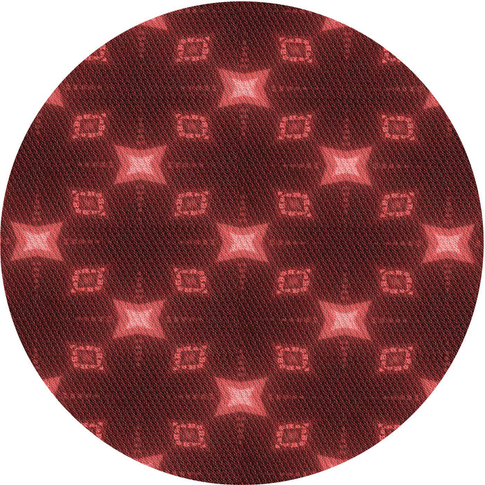 Square Patterned Maroon Red Rug, pat3600rd