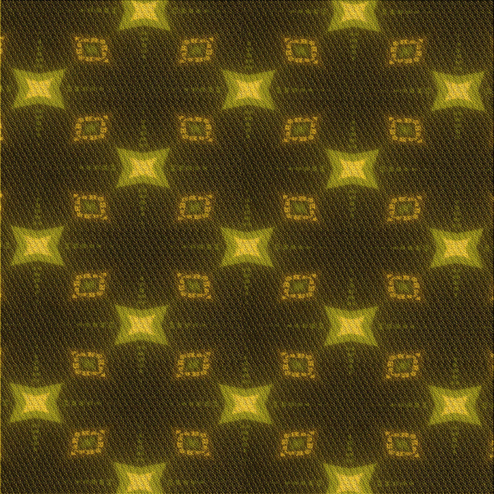 Round Patterned Dark Yellow Green Rug, pat3600yw