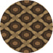 Square Machine Washable Transitional Light Brown Rug in a Living Room, wshpat3601brn