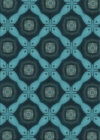Machine Washable Transitional Deep Teal Green Rug, wshpat3601lblu