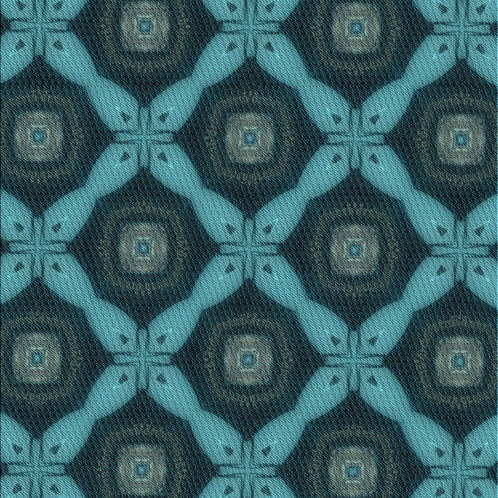 Machine Washable Transitional Deep Teal Green Rug, wshpat3601lblu