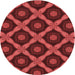 Square Machine Washable Transitional Cranberry Red Rug in a Living Room, wshpat3601rd