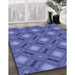 Machine Washable Transitional Light Slate Blue Rug in a Family Room, wshpat3602blu