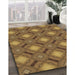 Machine Washable Transitional Saddle Brown Rug in a Family Room, wshpat3602brn