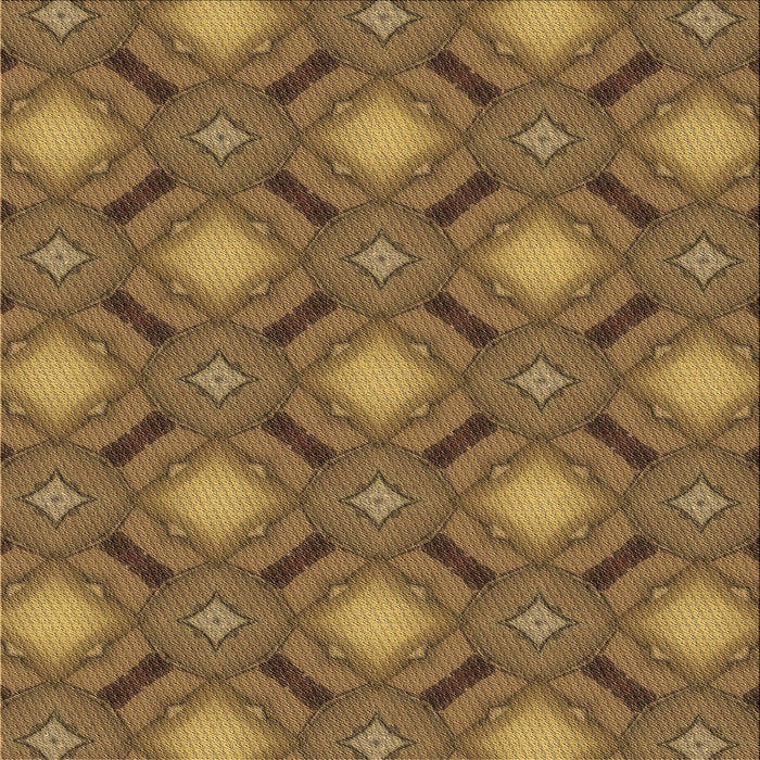 Round Machine Washable Transitional Saddle Brown Rug, wshpat3602brn