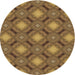 Square Machine Washable Transitional Saddle Brown Rug in a Living Room, wshpat3602brn