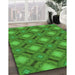 Machine Washable Transitional Green Rug in a Family Room, wshpat3602grn