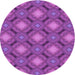 Square Machine Washable Transitional Dark Orchid Purple Rug in a Living Room, wshpat3602pur