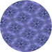 Square Patterned Light Slate Blue Rug, pat3603blu