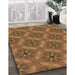 Machine Washable Transitional Saddle Brown Rug in a Family Room, wshpat3603brn