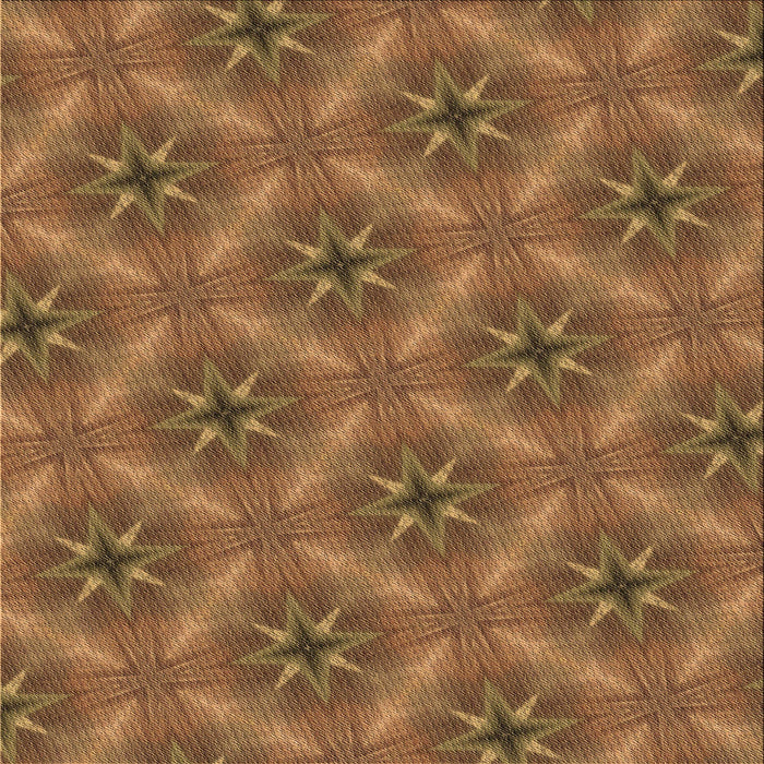 Round Patterned Saddle Brown Rug, pat3603brn