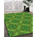 Machine Washable Transitional Apple Green Rug in a Family Room, wshpat3603grn