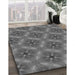 Machine Washable Transitional Gunmetal Gray Rug in a Family Room, wshpat3603gry