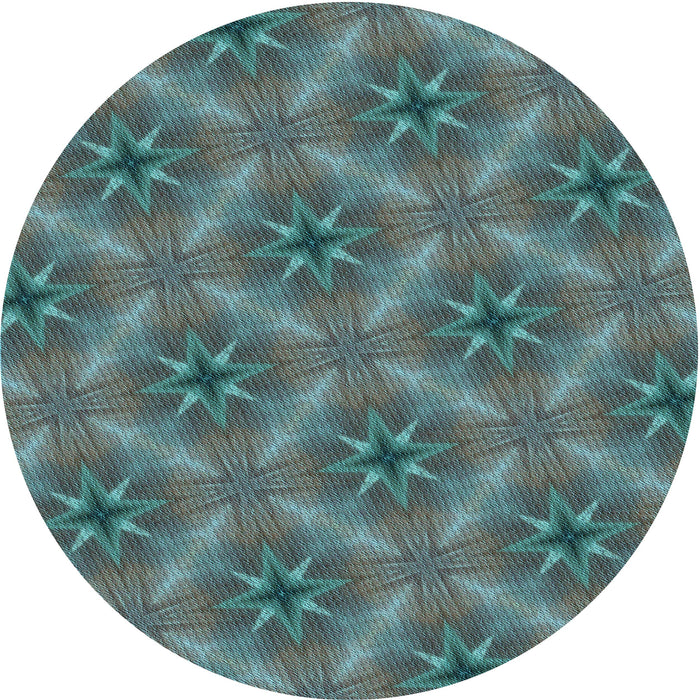 Square Patterned Seafoam Green Rug, pat3603lblu