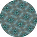 Square Patterned Seafoam Green Rug, pat3603lblu