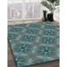 Machine Washable Transitional Seafoam Green Rug in a Family Room, wshpat3603lblu