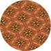 Square Patterned Neon Orange Rug, pat3603org