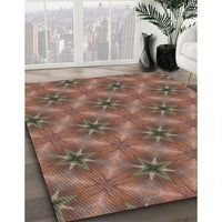 Patterned Light Copper Gold Novelty Rug, pat3603