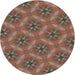 Sideview of Patterned Light Copper Gold Novelty Rug, pat3603