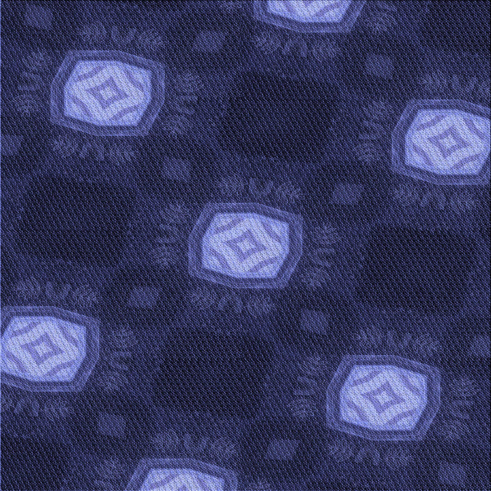 Round Patterned Night Blue Rug, pat3604blu
