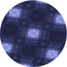 Square Patterned Night Blue Rug, pat3604blu