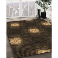 Patterned Red Brown Rug, pat3604brn