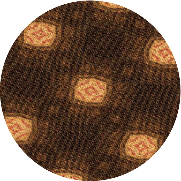 Square Machine Washable Transitional Mahogany Brown Rug in a Living Room, wshpat3604org