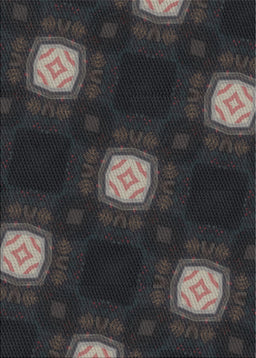 Patterned Black Novelty Rug, pat3604